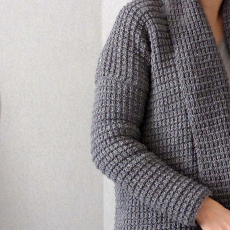 gilet grosse laine a tricoter